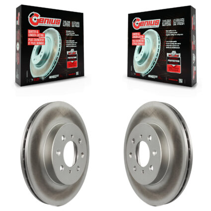 Front Coated Disc Brake Rotors Pair For Honda Civic Fit Acura EL Integra Insight del Sol KG-100150