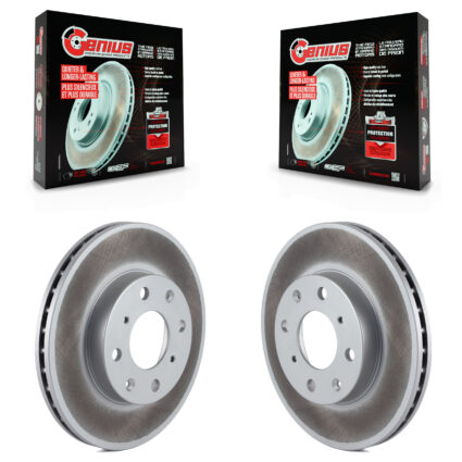 Front Coated Disc Brake Rotors Pair For Honda Civic del Sol CRX KG-100152