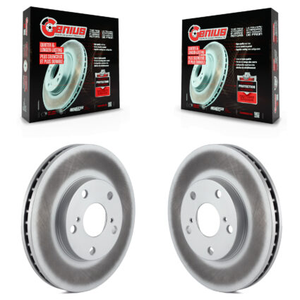 Front Coated Disc Brake Rotors Pair For Toyota Camry Sienna Solara Avalon Lexus ES300 KG-100153