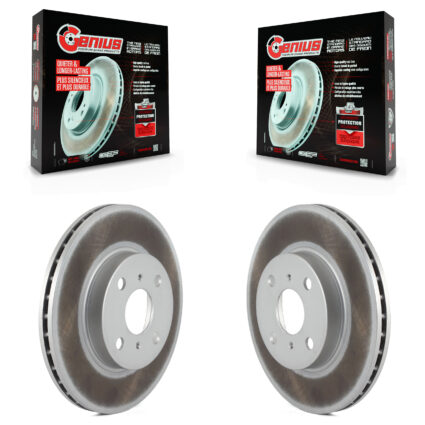Front Coated Disc Brake Rotors Pair For Toyota Corolla Prius Prizm Chevrolet Geo KG-100155