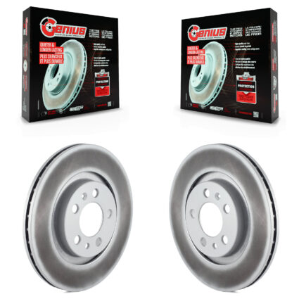 Front Coated Disc Brake Rotors Pair For Volkswagen Jetta Golf Beetle City KG-100165