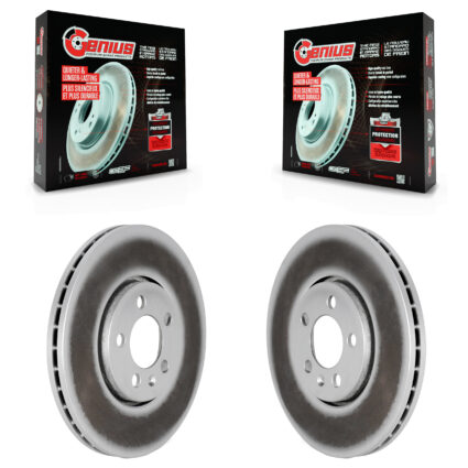 Front Coated Disc Brake Rotors Pair For Volkswagen Jetta Golf Beetle KG-100168