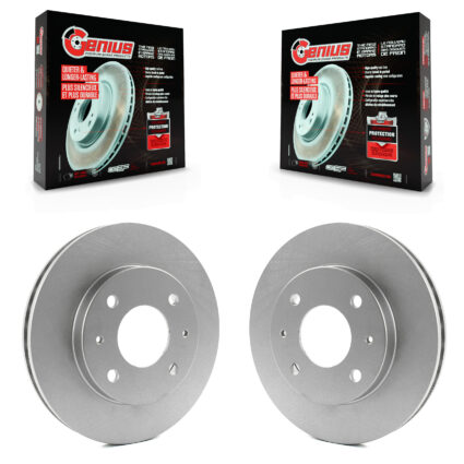 Front Coated Disc Brake Rotors Pair For Mitsubishi Lancer Galant KG-100169
