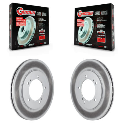 Front Coated Disc Brake Rotors Pair For Suzuki Grand Vitara XL-7 KG-100172