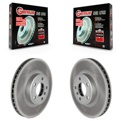 Front Coated Disc Brake Rotors Pair For BMW X5 KG-100179