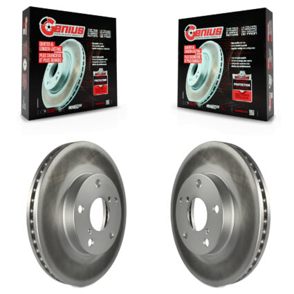 Front Coated Disc Brake Rotors Pair For Toyota RAV4 KG-100182