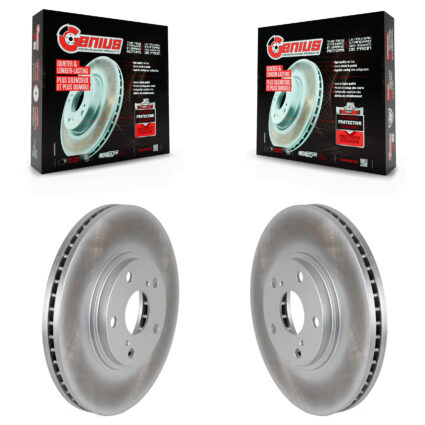 Front Coated Disc Brake Rotors Pair For Toyota Highlander KG-100203