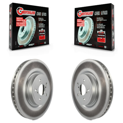 Front Coated Disc Brake Rotors Pair For Subaru Forester Outback Legacy KG-100235