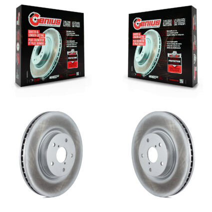 Front Coated Disc Brake Rotors Pair For Subaru Outback WRX Legacy Tribeca B9 KG-100239
