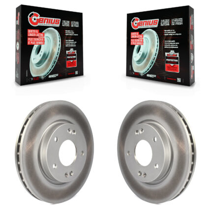 Front Coated Disc Brake Rotors Pair For Hyundai Elantra KG-100261
