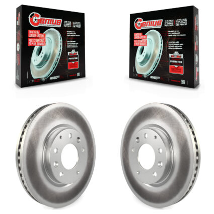 Front Coated Disc Brake Rotors Pair For Mazda CX-7 Ford Edge Lincoln MKX KG-100265