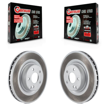 Front Coated Disc Brake Rotors Pair For Mercedes-Benz GLK350 GLK250 CLS550 CLS500 E550 KG-100268