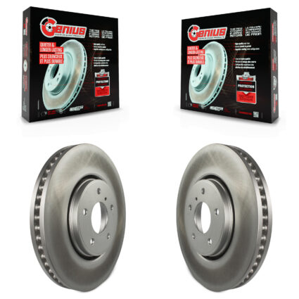 Front Coated Disc Brake Rotors Pair For INFINITI FX35 FX45 FX37 QX70 KG-100273