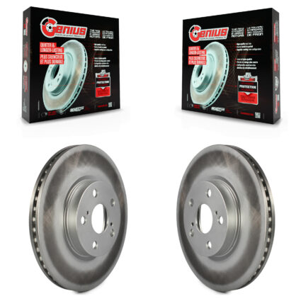 Front Coated Disc Brake Rotors Pair For Toyota Corolla Matrix Pontiac Vibe Scion xD KG-100287