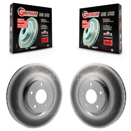 Front Coated Disc Brake Rotors Pair For Nissan Sentra Juke KG-100292