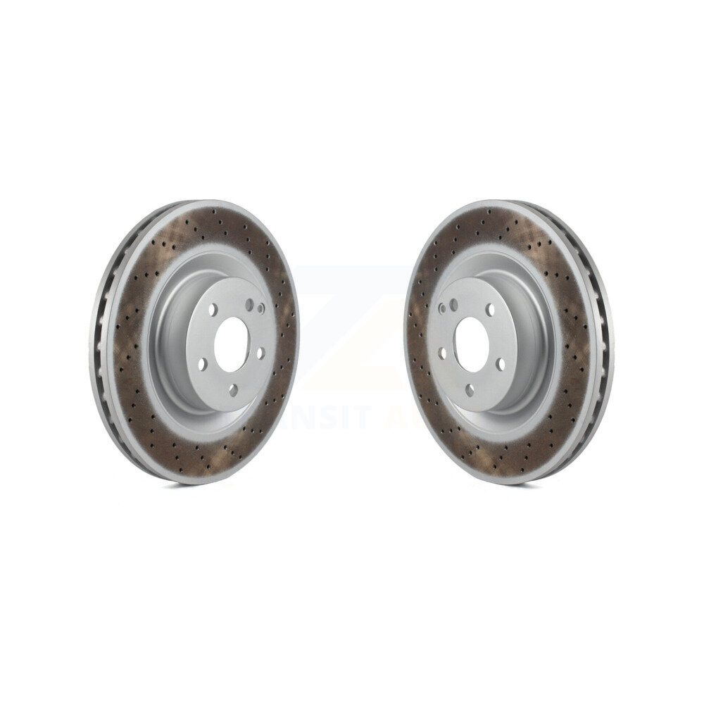 Front Coated Brake Rotor Pair For Mercedes-Benz S550 S450 SL550 CL550 S350 S400 S600 CL600 KG-100309