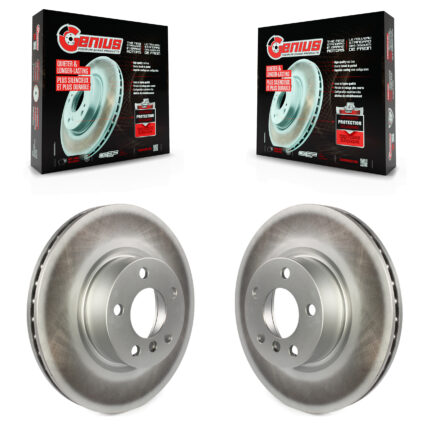 Front Coated Disc Brake Rotors Pair For BMW X3 X4 KG-100331