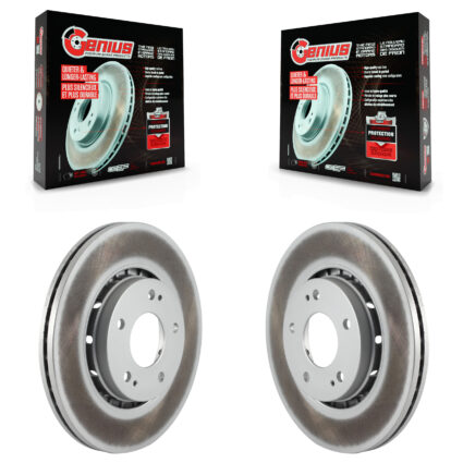Front Coated Disc Brake Rotors Pair For Mitsubishi Lancer KG-100334