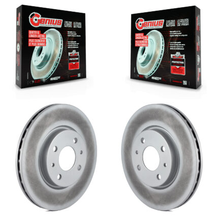 Front Coated Disc Brake Rotors Pair For Fiat 500 KG-100337