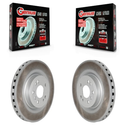 Front Coated Disc Brake Rotors Pair For Mercedes-Benz ML350 GLE350 ML250 GLE300d KG-100343