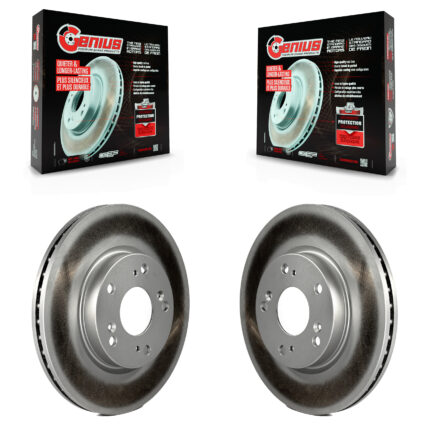 Front Coated Disc Brake Rotors Pair For Honda Civic Acura ILX KG-100344