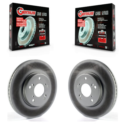 Front Coated Disc Brake Rotors Pair For Honda HR-V Accord CR-V KG-100349