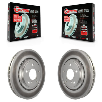 Front Coated Disc Brake Rotors Pair For Honda Odyssey Pilot Ridgeline Acura MDX Passport KG-100352