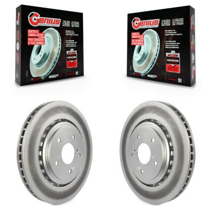 Front Coated Disc Brake Rotors Pair For Acura TLX MDX KG-100354