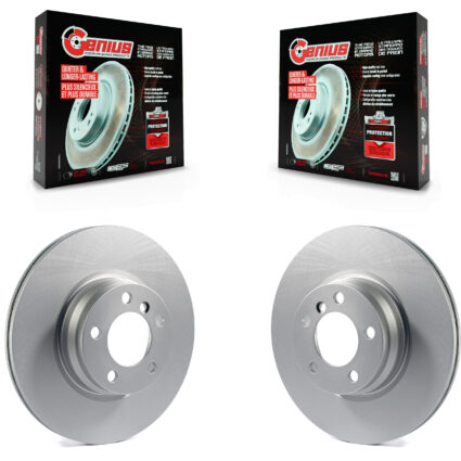 Front Coated Disc Brake Rotors Pair For BMW 328i xDrive 428i 228i Gran Coupe 330e KG-100355