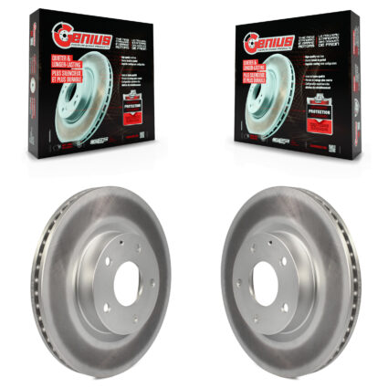 Front Coated Disc Brake Rotors Pair For Mazda 3 CX-3 Sport KG-100358