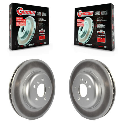 Front Coated Disc Brake Rotor Pair For BMW 535i xDrive 535d 640i Gran Coupe ActiveHybrid 5 KG-100378