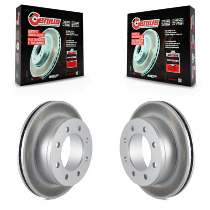 Rear Coat Brake Rotors Pair For GMC Chevrolet Sierra 2500 HD Silverado Savana Express 3500 KG-100383
