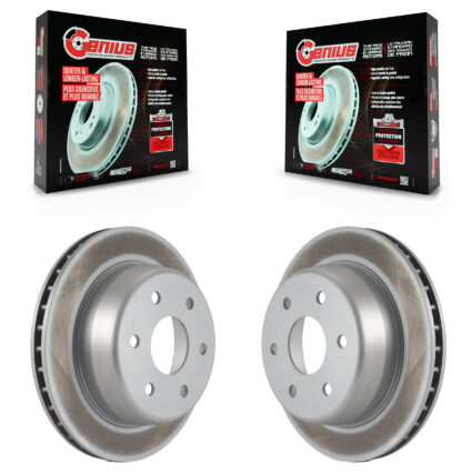 Rear Coat Brake Rotor Pair For Chevrolet GMC Silverado 1500 Sierra Avalanche Express Yukon KG-100386
