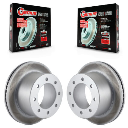 Rear Coat Disc Brake Rotors Pair For Chevrolet GMC Express 3500 Savana Sierra Silverado HD KG-100387