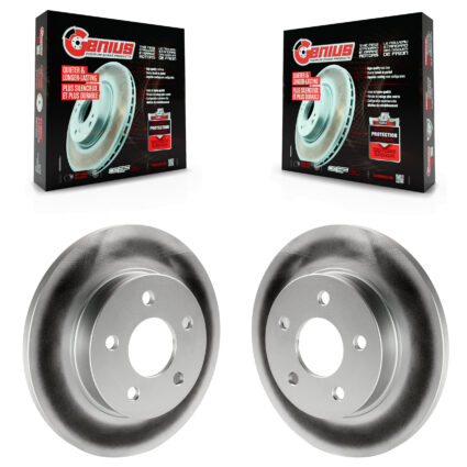 Rear Coated Brake Rotor Pair For Chevrolet Malibu Pontiac Cobalt G5 G6 Saturn Ion HHR Aura KG-100392