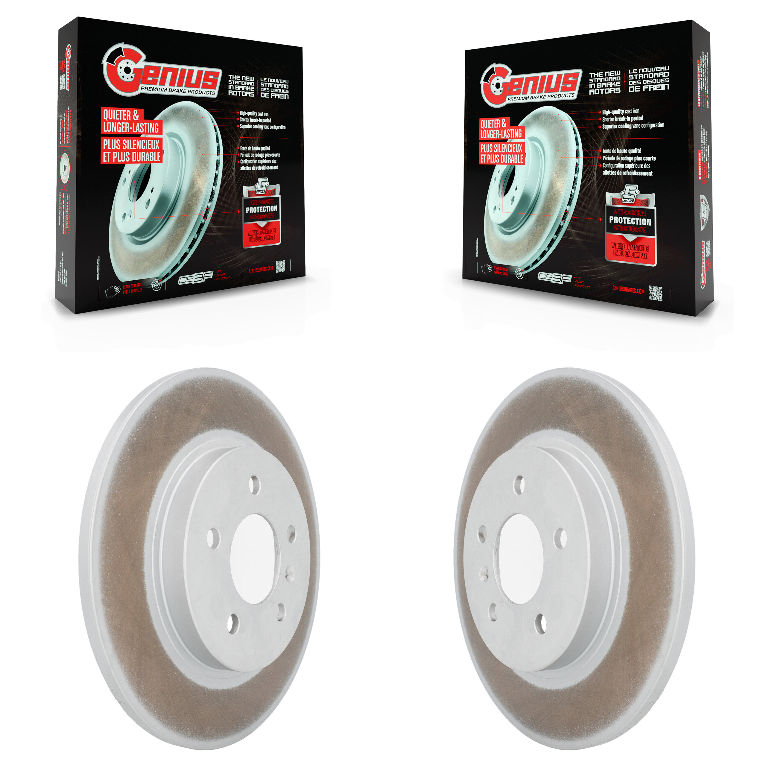 Rear Coated Brake Rotors Pair For Pontiac Montana Chevrolet Uplander Buick Terraza Saturn KG-100395