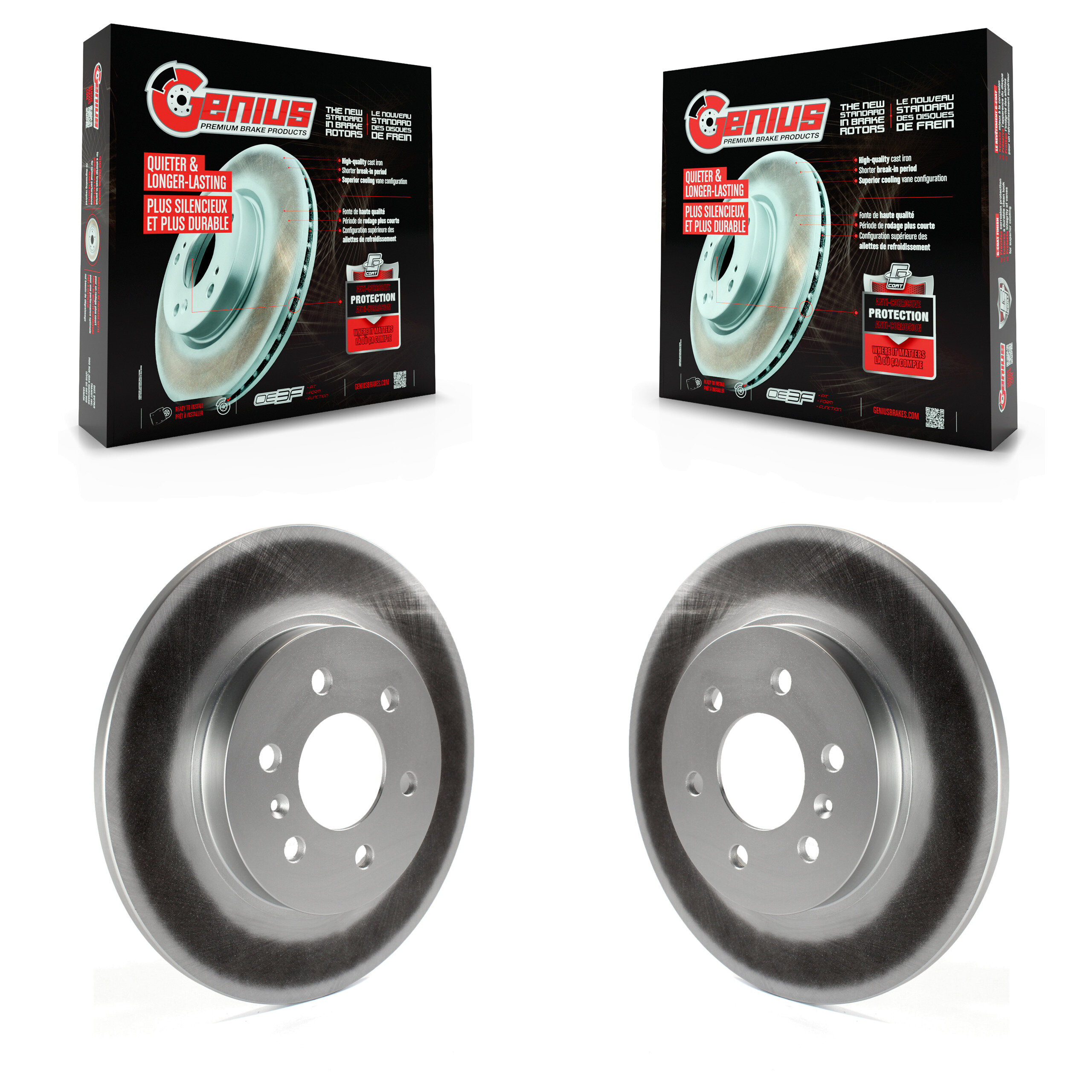 Rear Coated Brake Rotors Pair For Pontiac Montana Chevrolet Uplander Buick Terraza Saturn KG-100397