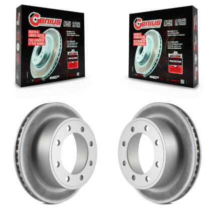 Rear Coat Disc Brake Rotor Pair For Ford E-350 Super Duty E-250 Econoline Club Wagon E-150 KG-100427