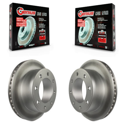 Rear Coat Disc Brake Rotors Pair For Ford F-350 Super Duty F-250 Excursion E-450 Econoline KG-100428