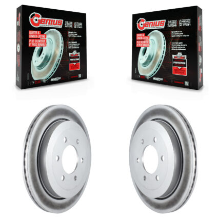 Rear Coated Disc Brake Rotors Pair For 2007-2017 Ford Expedition Lincoln Navigator KG-100444