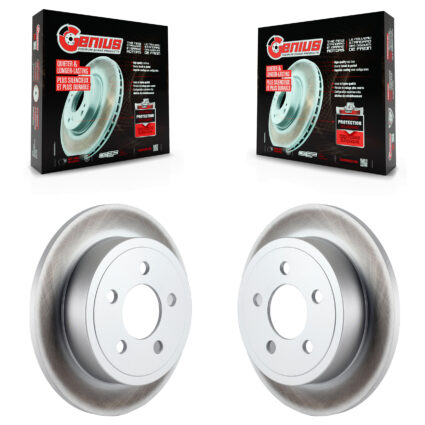 Rear Coated Disc Brake Rotors Pair For Jeep Liberty Wrangler TJ KG-100467