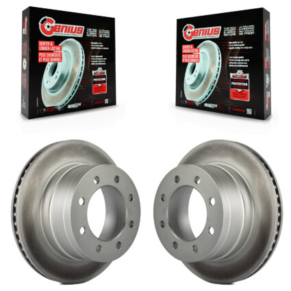 Rear Coated Disc Brake Rotors Pair For Dodge Ram 1500 3500 2500 KG-100468