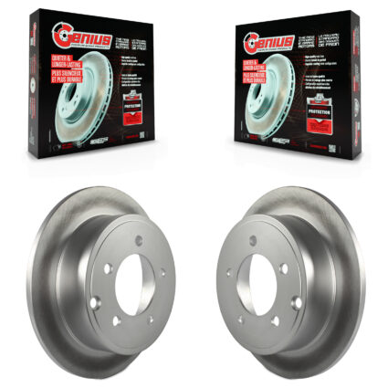 Rear Coated Brake Rotor Pair For Jeep Mitsubishi Lancer Patriot Dodge Chrysler Compass 200 KG-100476