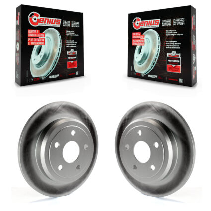 Rear Coated Brake Rotors Pair For Jeep Grand Cherokee Dodge Durango With Solid KG-100485