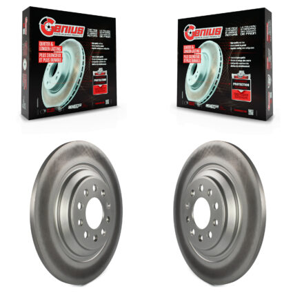 Rear Coat Disc Brake Rotor Pair For 2014-2023 Jeep Cherokee With Dual Piston Front Caliper KG-100490