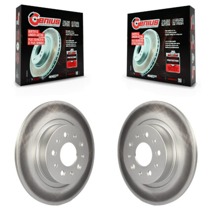 Rear Coated Disc Brake Rotors Pair For 2014-2020 Fiat 500L KG-100491
