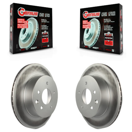 Rear Coated Brake Rotor Pair For Nissan Rogue Sport Qashqai LEAF Juke X-Trail INFINITI G35 KG-100525