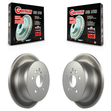 Rear Coated Disc Brake Rotors Pair For Lexus RX350 Toyota Highlander RX330 RX400h KG-100538