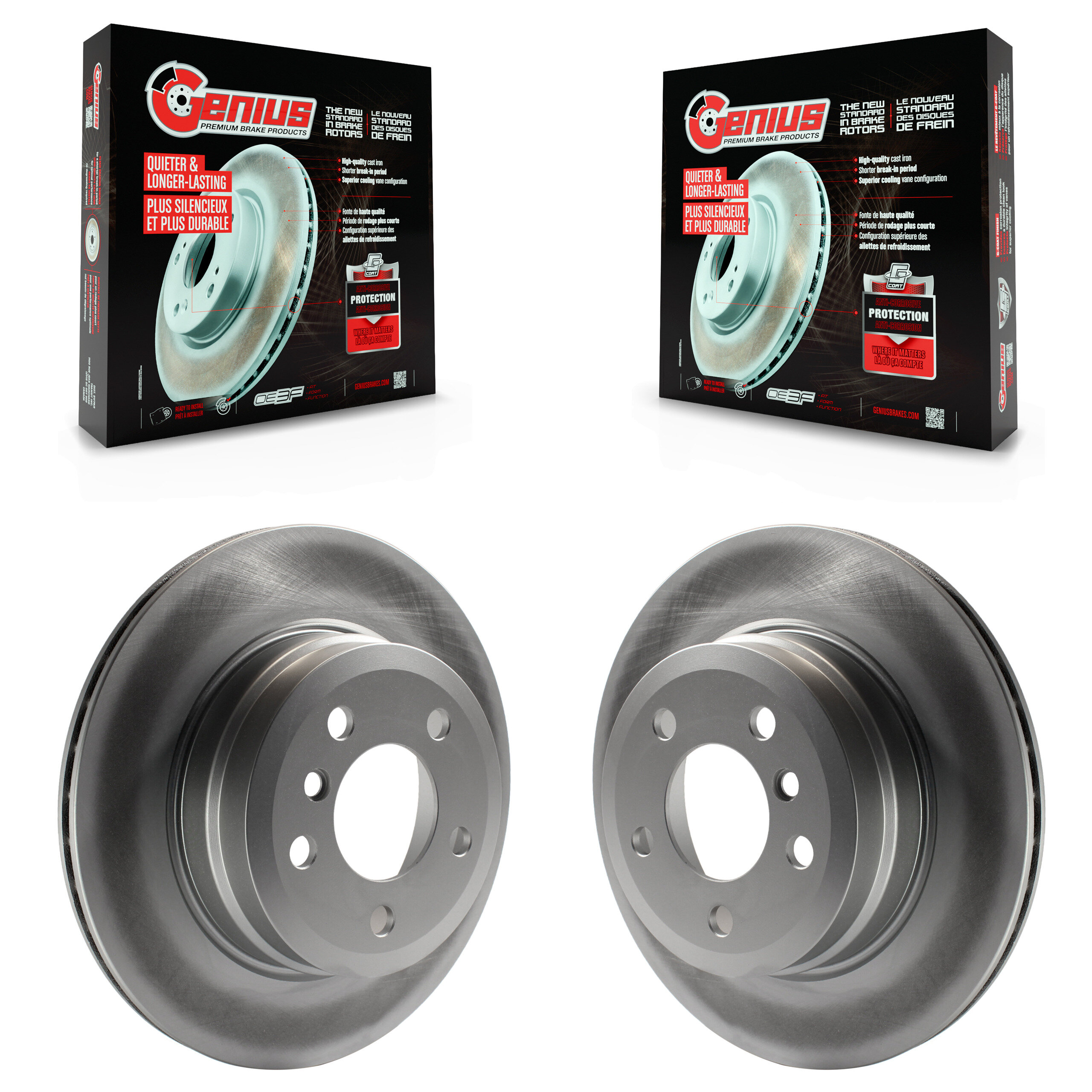 Rear Coated Disc Brake Rotors Pair For BMW X5 X6 KG-100596