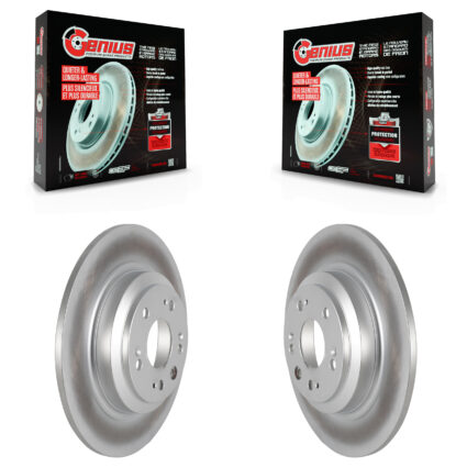 Rear Coated Disc Brake Rotors Pair For 2009-2014 Acura TL KG-100619